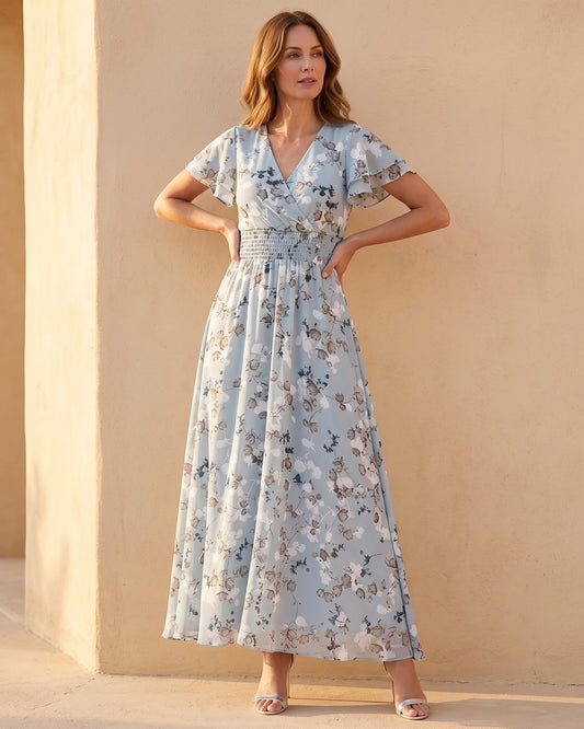 Elowen floral maxi dress with smocked waist