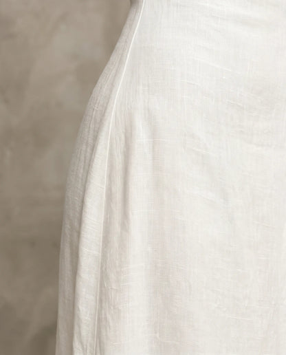 Adele Bohemian Dress — linen fabric detail