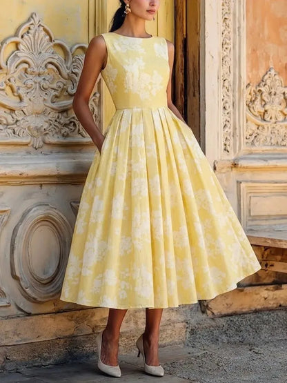 Ursula Floral Off Shoulder Midi Dress — front