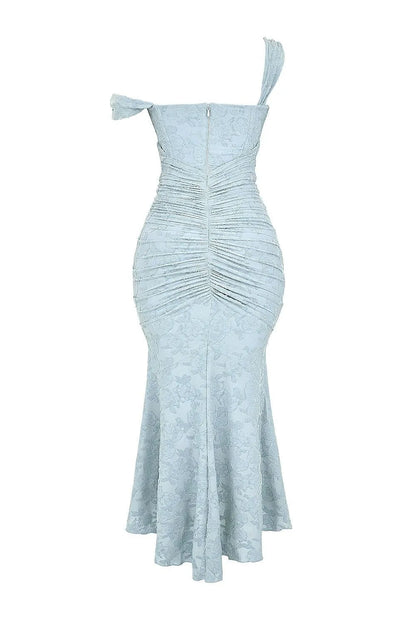 Vittoria Jacquard Maxi Dress — shown off the model, back