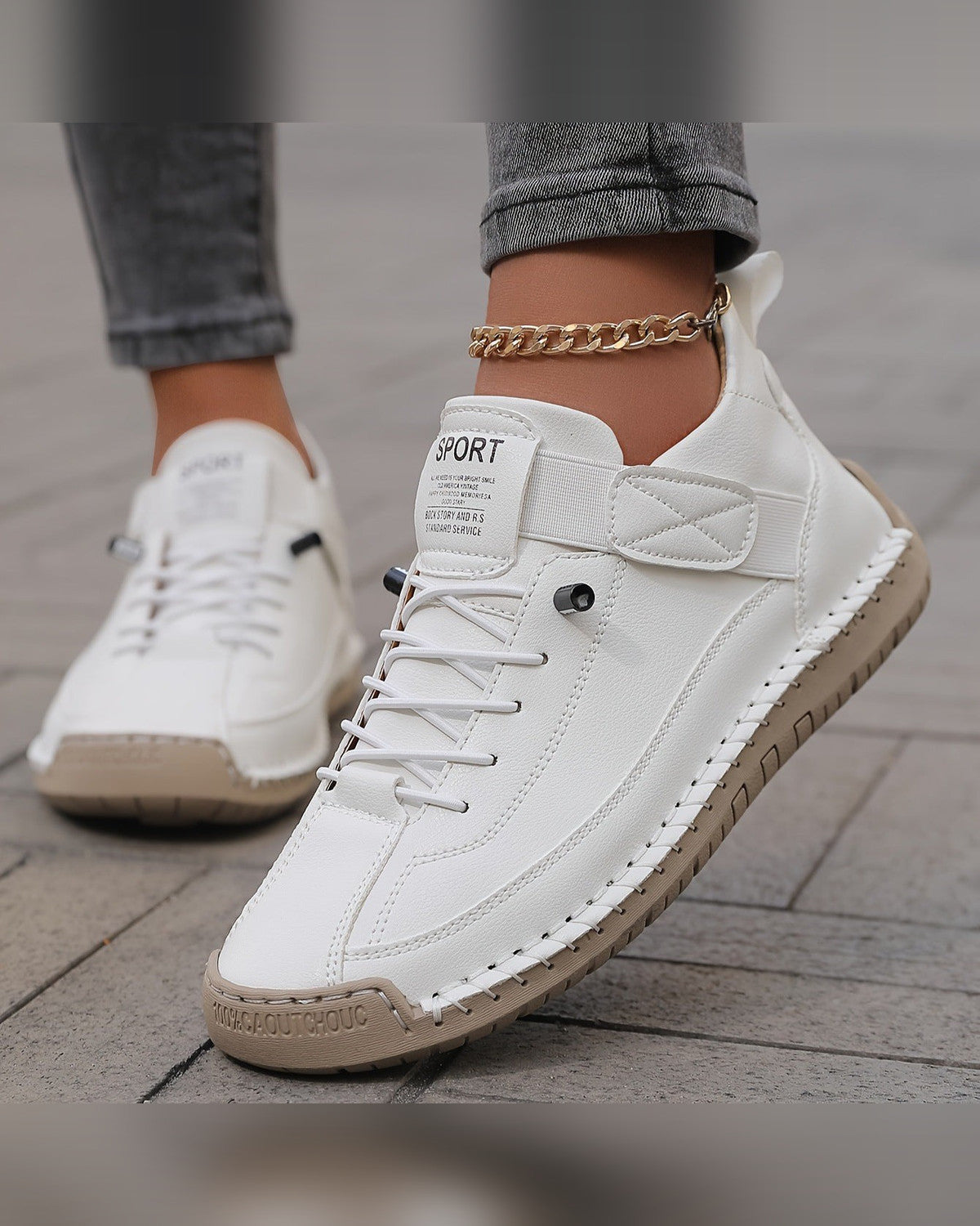 Yvette Comfortable Sneakers for Women - Supportive Summer Sneakers - White